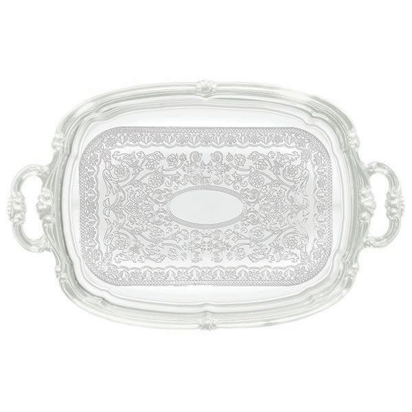 Winco Chrome Plated Oblong 19&frac12; x 12&frac12;" Tray
