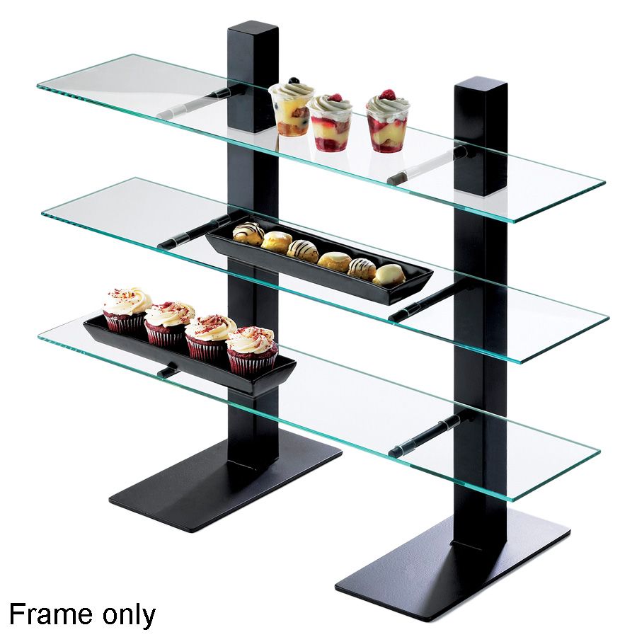 Cal-Mil 3-Tier Black Metal Frame Risers