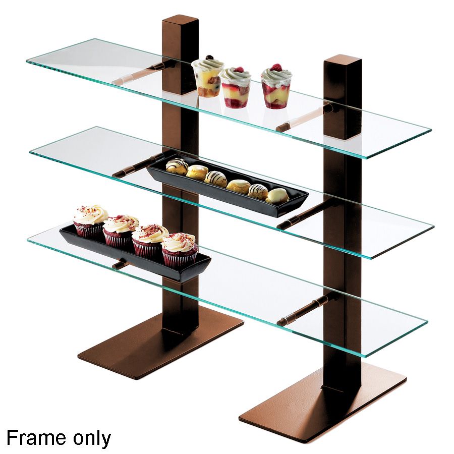 Cal-Mil 3-Tier Brown Metal Frame Risers