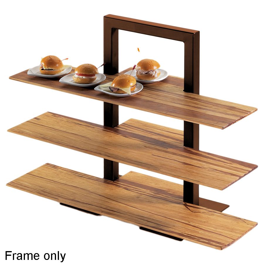 Cal-Mil 3-Tier 18-1/4" x 11" x 25" Brown Frame Riser