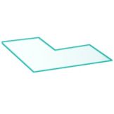 Cal-Mil 24" Right Angle Glass Shelf