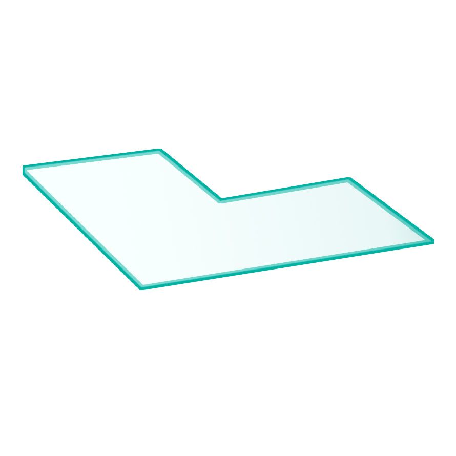 Cal-Mil 16" Right Angle Glass Shelf