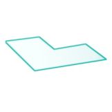 Cal-Mil 16" Right Angle Glass Shelf