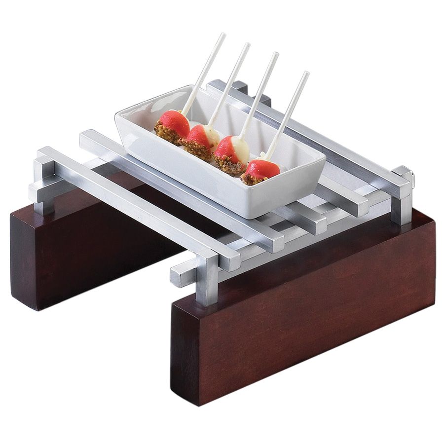 Cal-Mil Westport 10 x 10-1/2 x 4-3/4 Aluminum / Wood Rail Riser