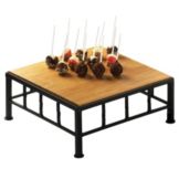 Cal-Mil 12 x 12 x 5 Square Iron Riser With Bamboo Top