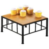 Cal-Mil 12 x 12 x 7 Square Iron Riser With Bamboo Top