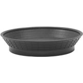 Tablecraft Black Polypropylene 9" Round Diner Platter with Base