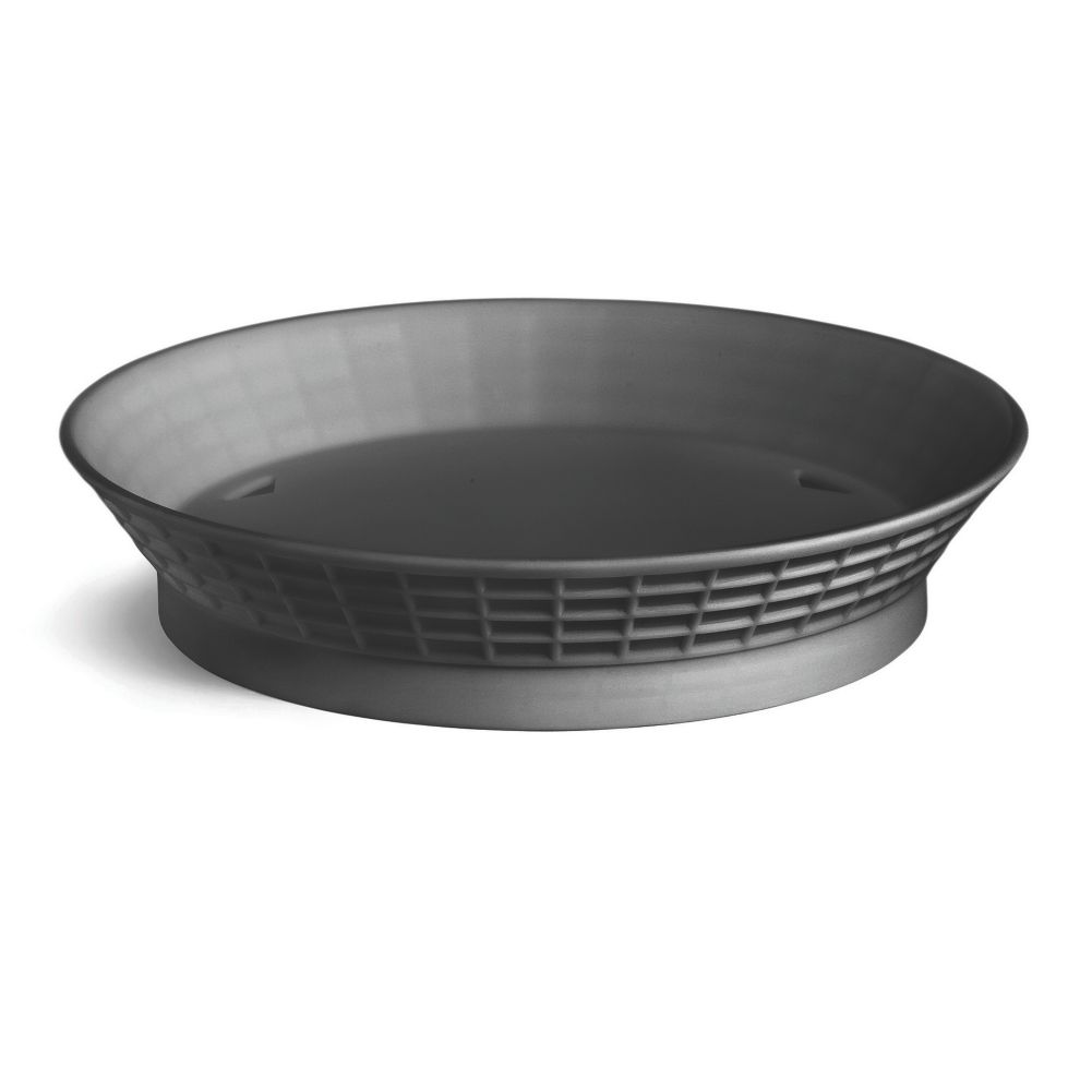 Tablecraft Black Polypropylene 10-1/2" Round Platter with Base