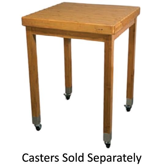 Delfin Design Bamboo 24 x 24 x 30" Table w/o Casters