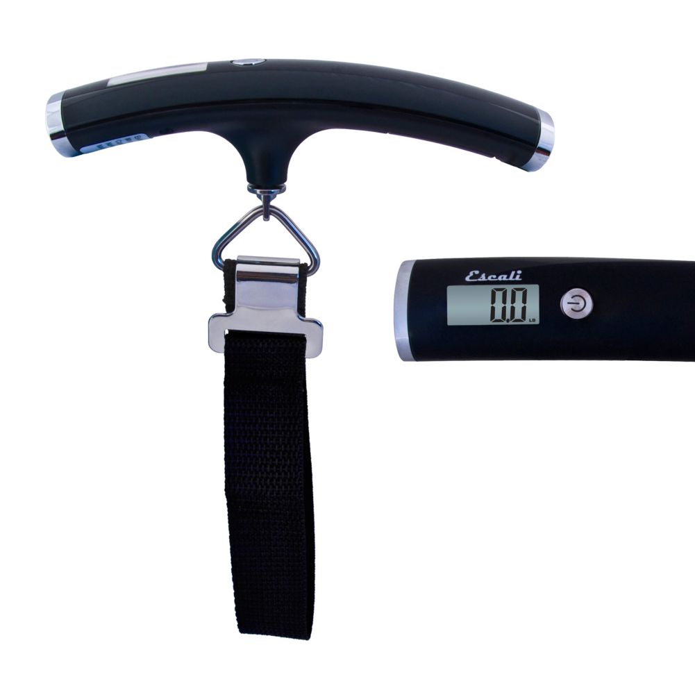 Escali&reg; Velo Black Digital Luggage Scale with Lithium Battery