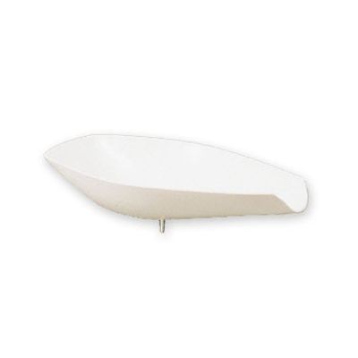 Detecto&reg; White Plastic 12 x 6-1/2" Footed Scoop with Spout