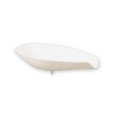 Detecto&reg; White Plastic 12 x 6-1/2" Footed Scoop with Spout