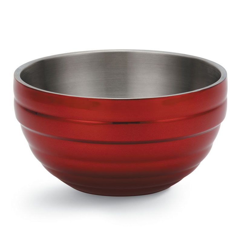 Vollrath Dazzle Red S/S Beehive Style .75 Qt Double Wall Bowl