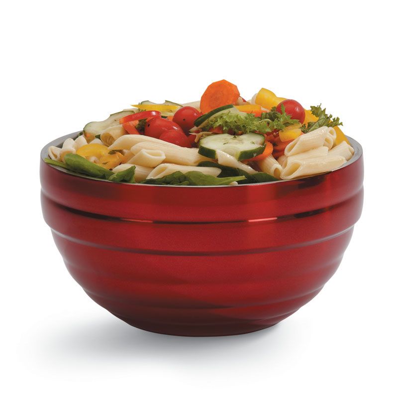 Vollrath Dazzle Red S/S Beehive Style .75 Qt Double Wall Bowl