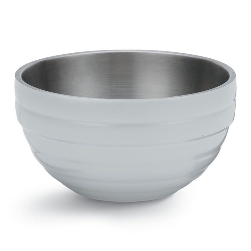 Vollrath Pearl White S/S Beehive Style 1.7 Qt Double Wall Bowl