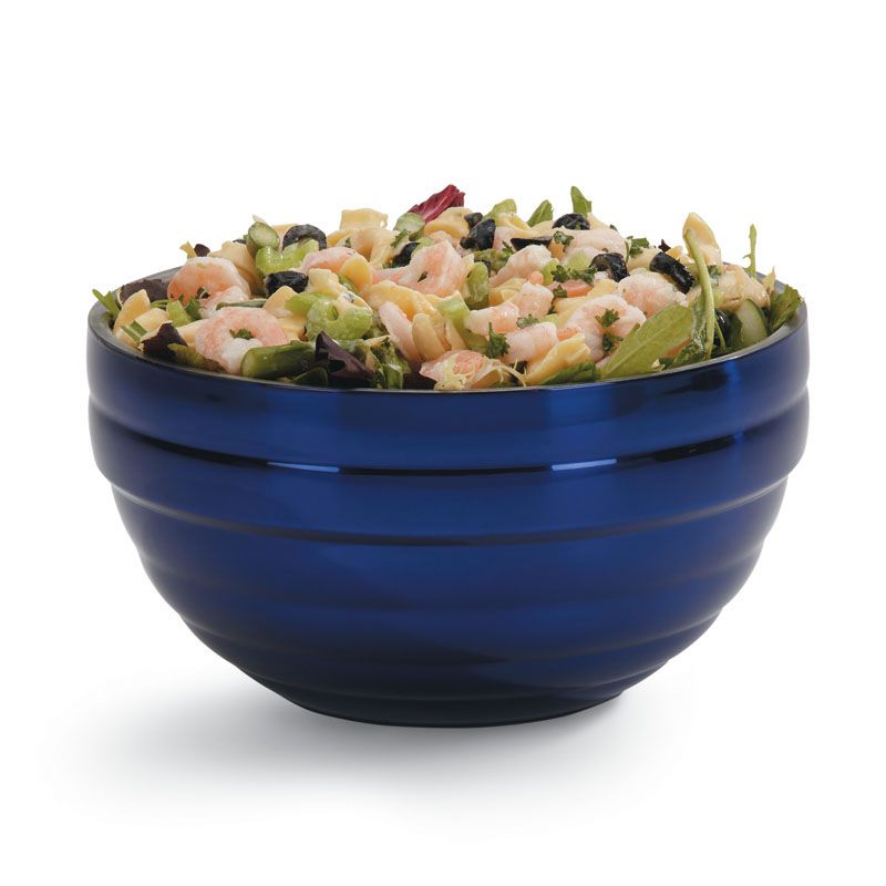 Vollrath Cobalt Blue S/S Beehive Style 3.4 Qt Double Wall Bowl