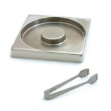 Swissmar Imports Brushed S/S Glass Rimmer with S/S Tongs