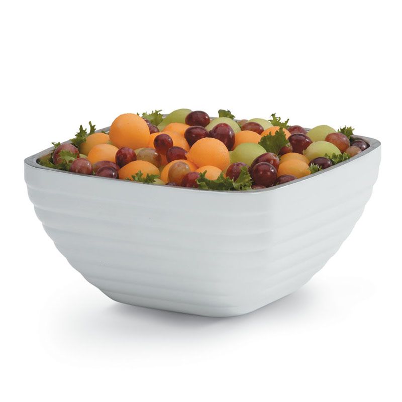 Vollrath Pearl White S/S Square Beehive Style 8.2 Qt Double Wall Bowl