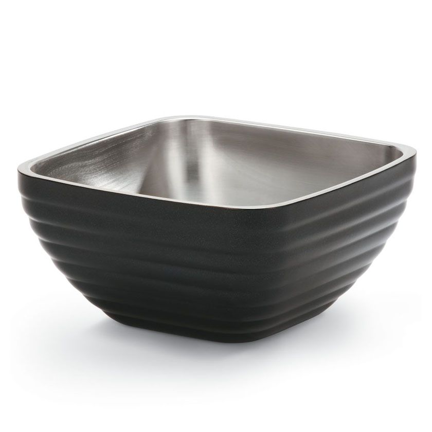 Vollrath Black S/S Square Beehive Style 8.2 Qt Double Wall Bowl