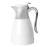 Service Ideas White / Chrome 1-Ltr. S/S Vacuum Server