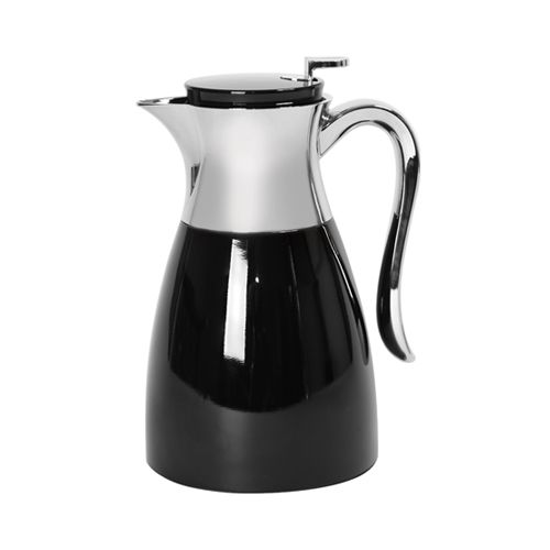 Service Ideas Black / Chrome 1-Ltr. S/S Vacuum Server