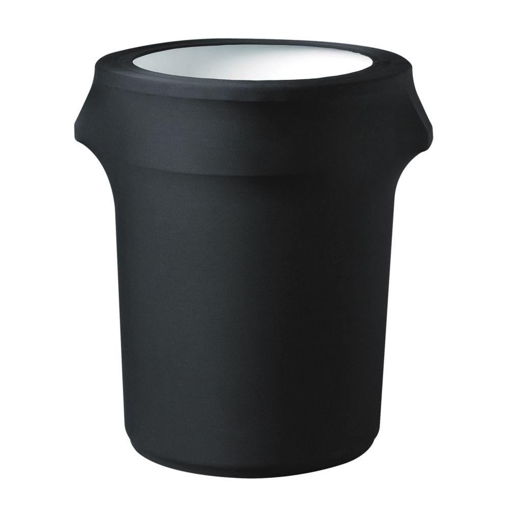 Snap Drape Black Poly / Spandex Contour Cover for 55 Gal. Trash Can