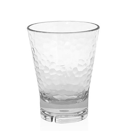 Front Of The House Drinkwise Plastic 14 Oz Hammered Rocks Glass