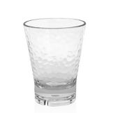 Front Of The House Drinkwise Plastic 14 Oz Hammered Rocks Glass