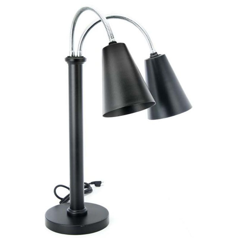 Eastern Tabletop Black Satin Double Lamp Self Standing Heat Lamp