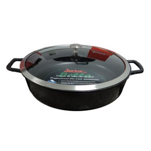 Spring USA&reg; Bella Titanium 4.5 Qt Round Roaster with Glass Cover