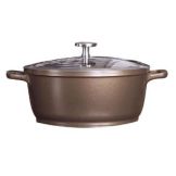 Spring USA Bronze Round 2 Qt Gratin w/ Glass Cover