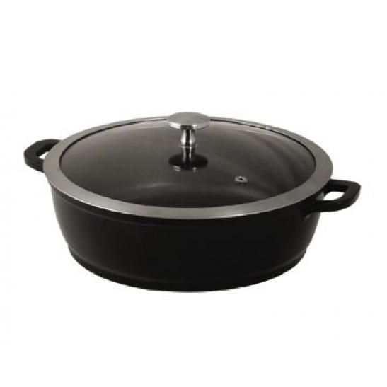 Spring USA Titanium Round 4 Qt Gratin w/ Glass Cover
