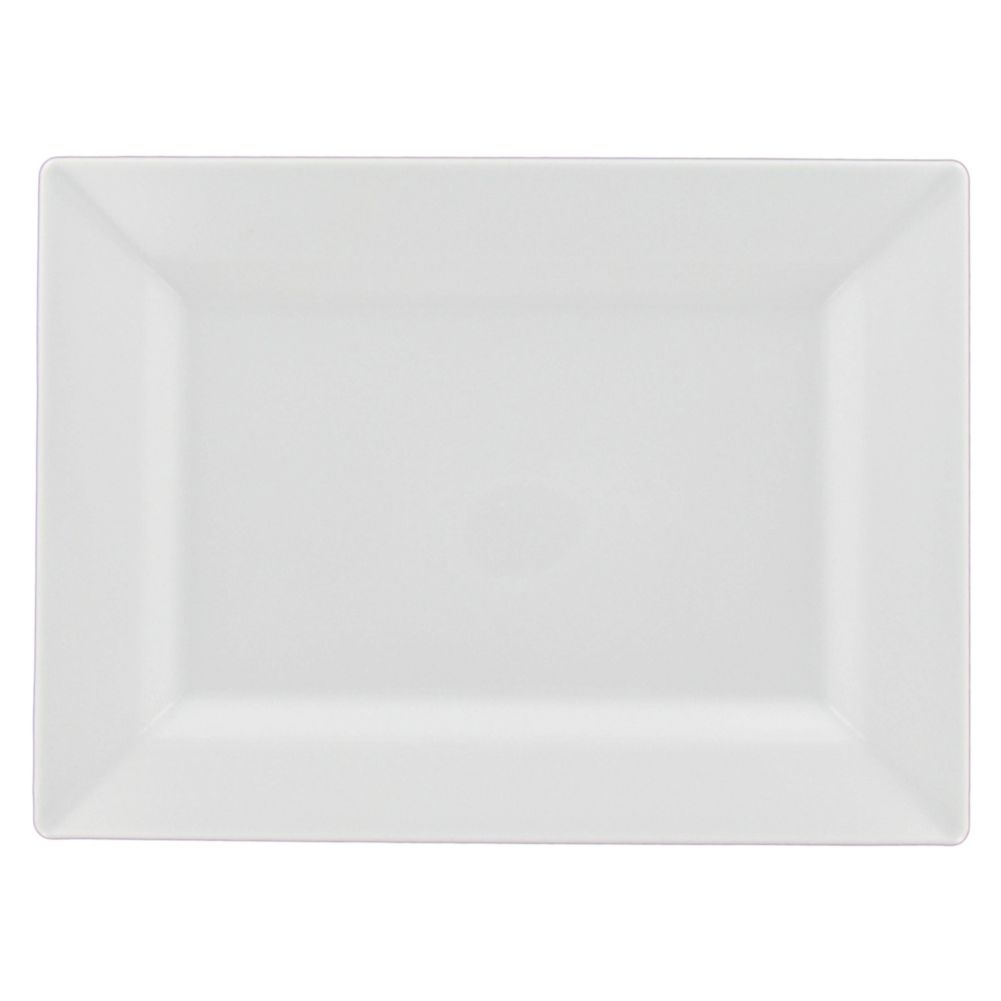 EMI Yoshi&reg; Rectangles White Plastic 7.5" x 5.5" Plate