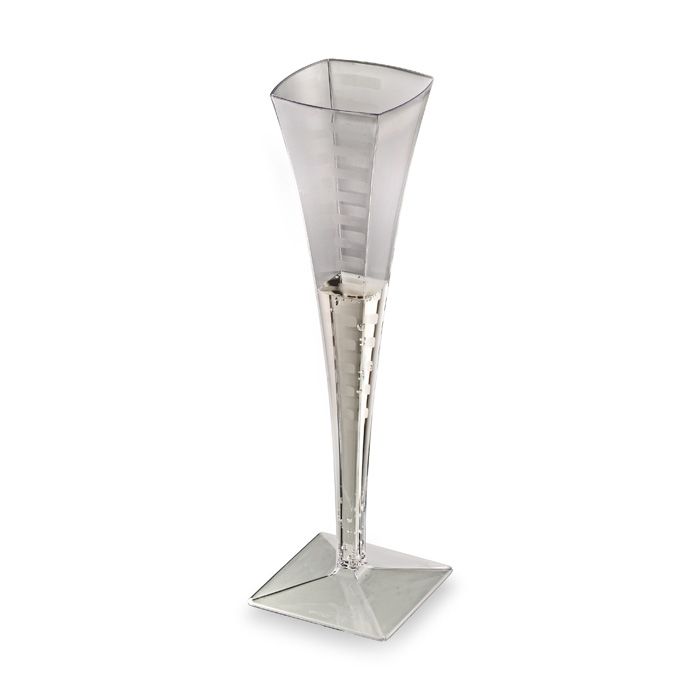 EMI Yoshi&reg; Squares Clear Plastic 5 Oz Champagne Glass