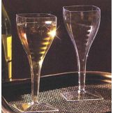 EMI Yoshi&reg; Squares Clear Plastic 8 oz Wine Glass