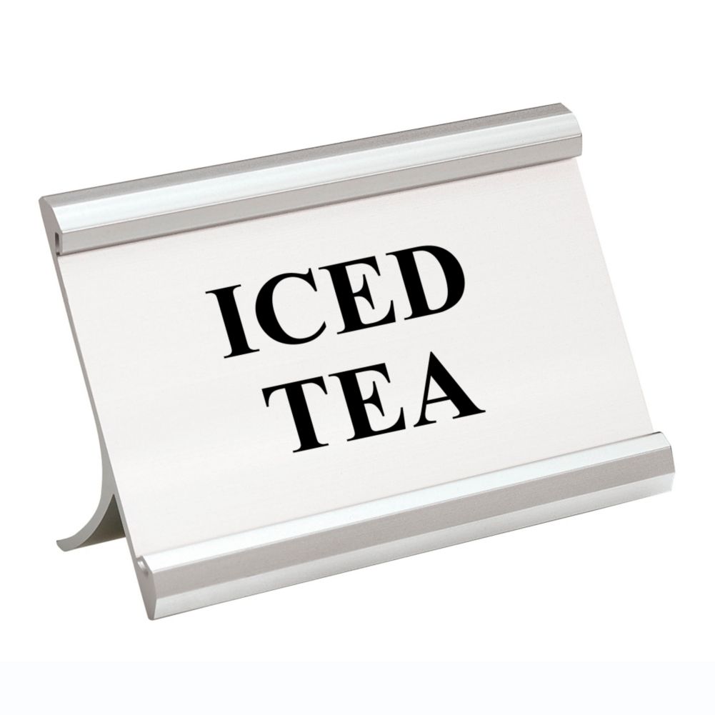Action Industries Matte Silver "Iced Tea" Coffee Break Sign