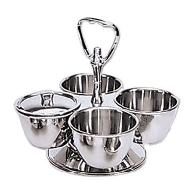 Adcraft&reg; Stainless Steel 4 Bowl Revolving Server