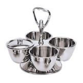 Adcraft&reg; Stainless Steel 4 Bowl Revolving Server