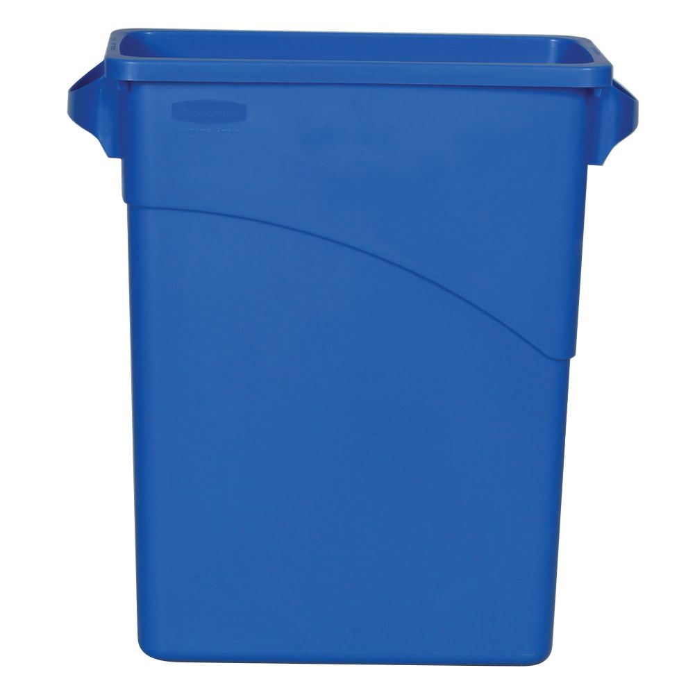 Rubbermaid Slim Jim&reg; Blue Recycling Container w/ Handles