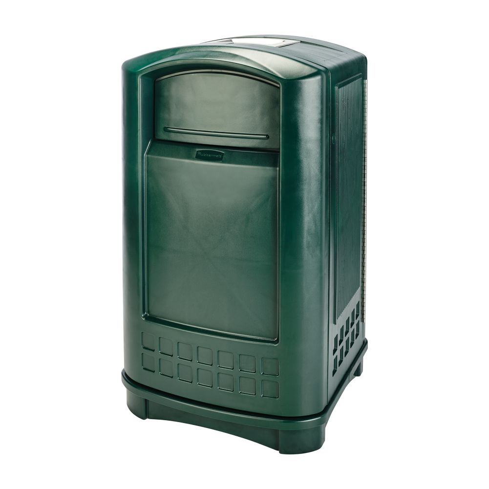 Rubbermaid Plaza&reg; Dark Green 50 Gal. Container w/ Ashtray Top