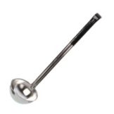 Browne Foodservice Black 1-Piece Secure Grip 6 Oz Ladle