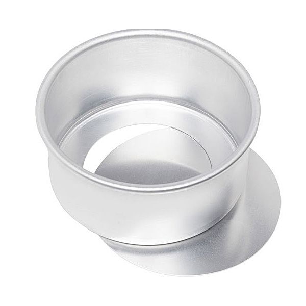 Ateco Aluminum 6 x 3" Round Pan w/ Removable Bottom