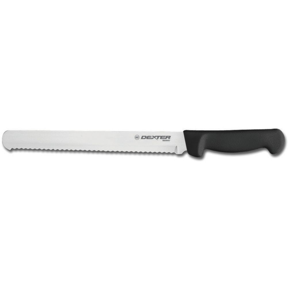 Dexter Russell 12" Scalloped Slicer with Black Handle