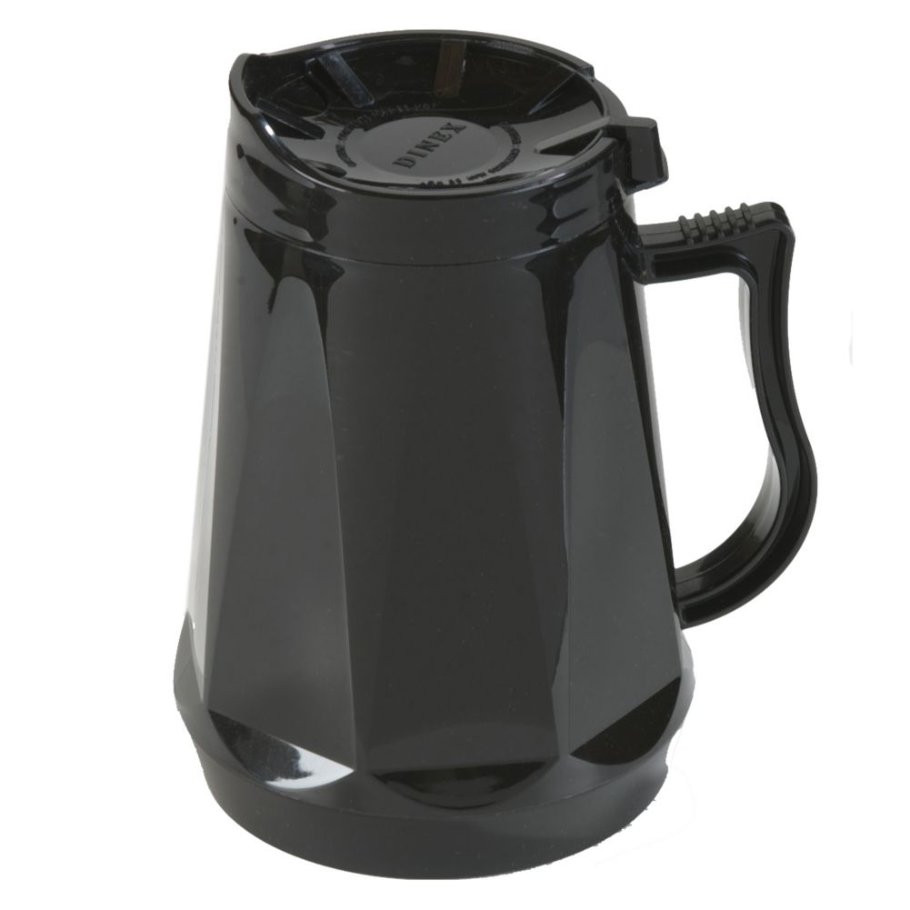 Dinex&reg; Onyx Insulated 1 Liter Beverage Server w/ Lid / Straw Slot
