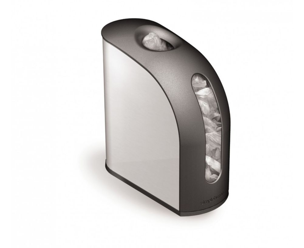 simplehuman&reg; Brushed S/S Upright Bag Holder
