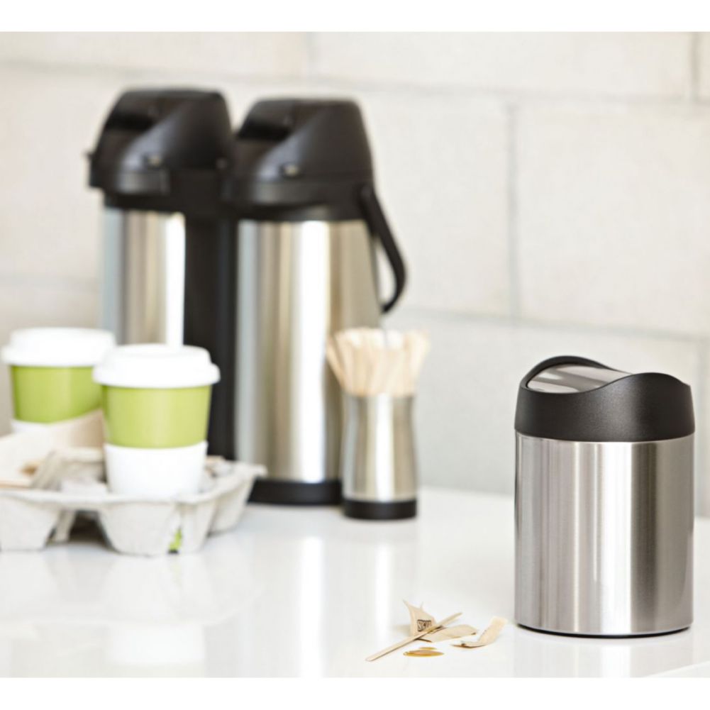 simplehuman&reg; Brushed S/S .39 Gal / 1.5 Liter Countertop Trash