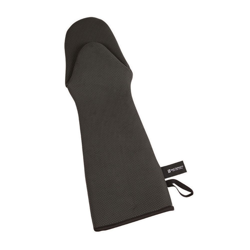 San Jamar&reg; Black Ultigrips&reg; Puppet Style Oven Mitt