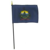 Riverside Mfg. Rayon 4 x 6" Vermont Flag