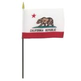 Riverside Mfg. Rayon 4 x 6" California Flag