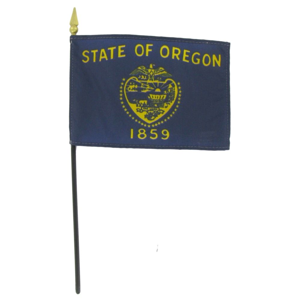 Riverside Mfg. Rayon 4 x 6" Oregon Flag